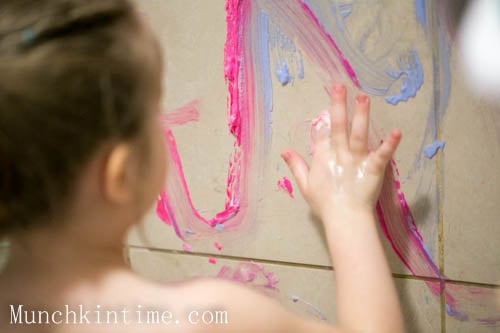 Finger paint activity for kids.