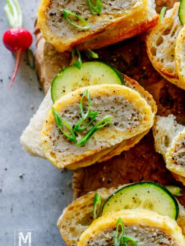 High Protein Breakfast sandwiches using Ground Turkey and Eggs Omelette Roll.