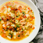 Split Pea Soup Instant Pot & Stove Top Recipe with Turkey & Bacon