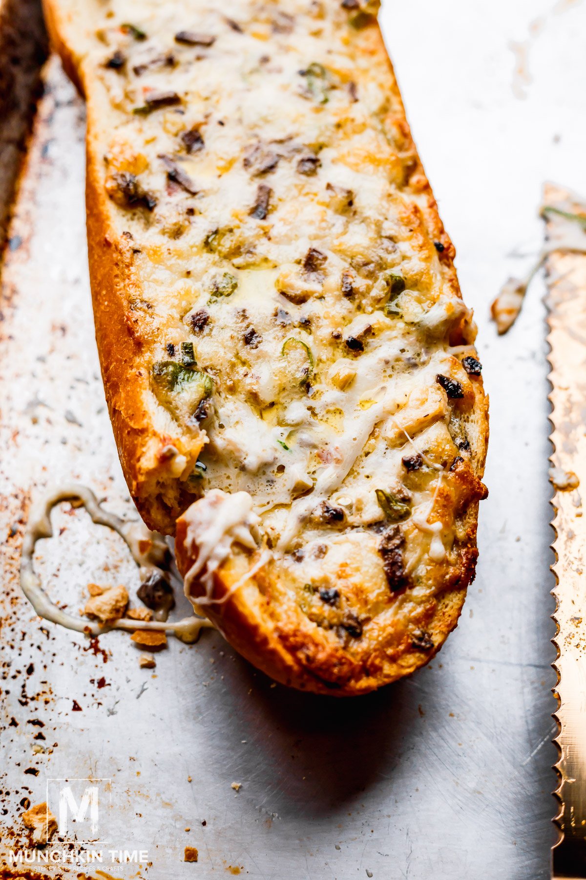 Chicken Mushroom Cheese Bread Recipe