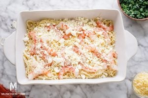 pasta and shrimp with feta cheese