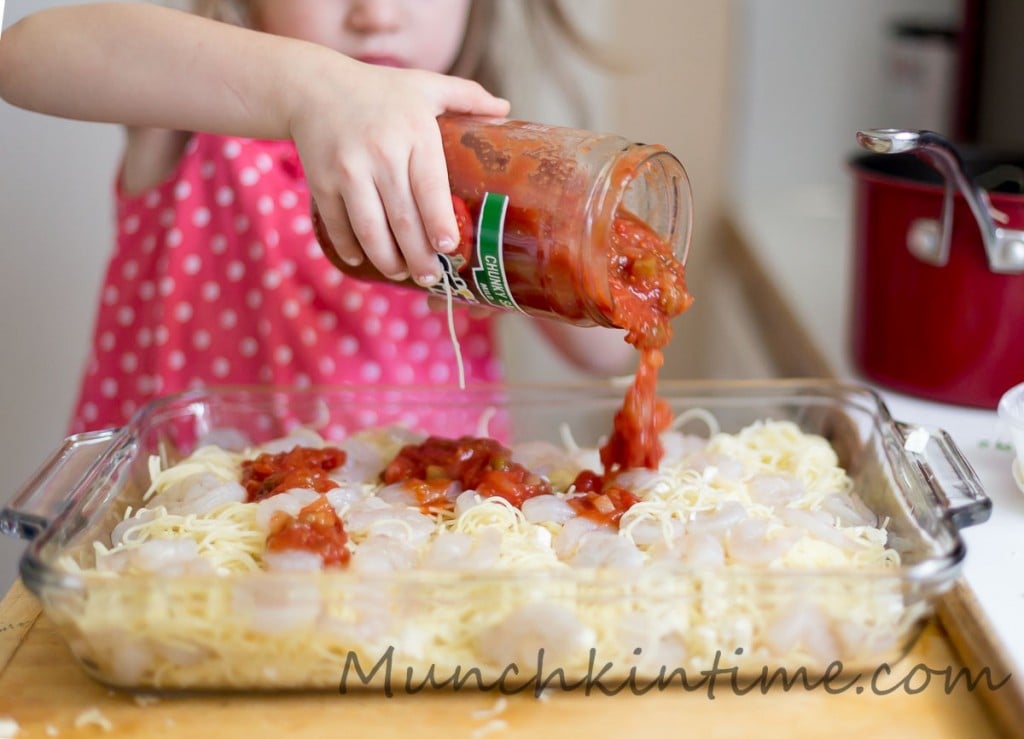 Easy and Delicious Angel Hair Shrimp Bake