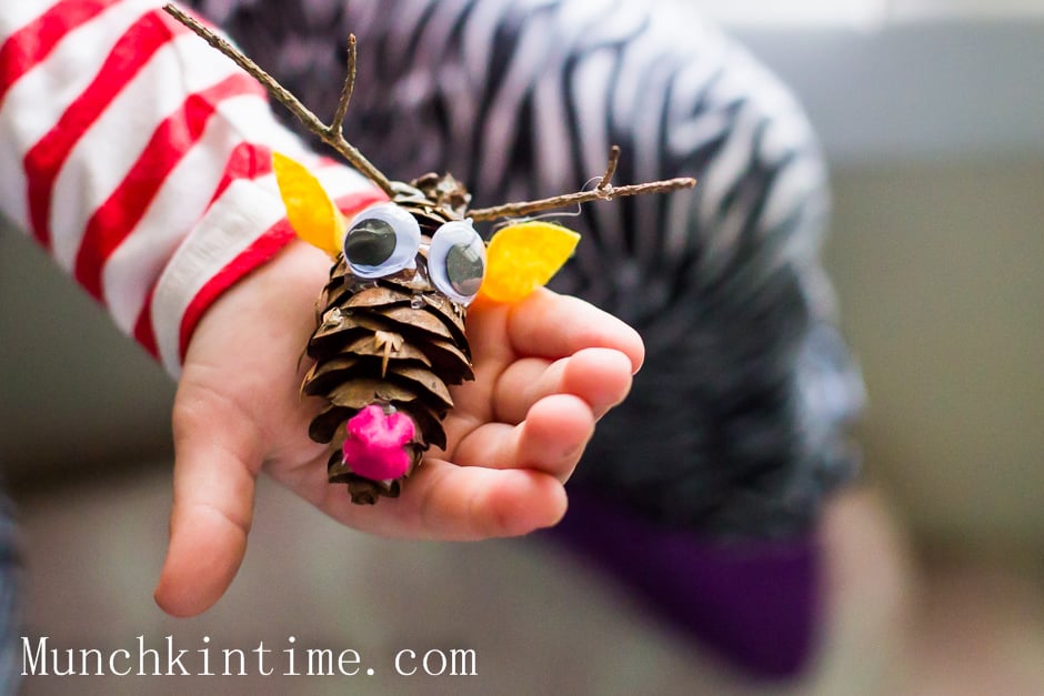 Pinecone Reindeer Craft