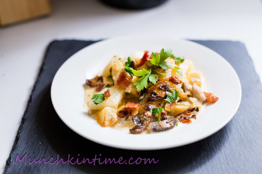 #Potato #Mushroom #Casserole with Caramelized #Onions