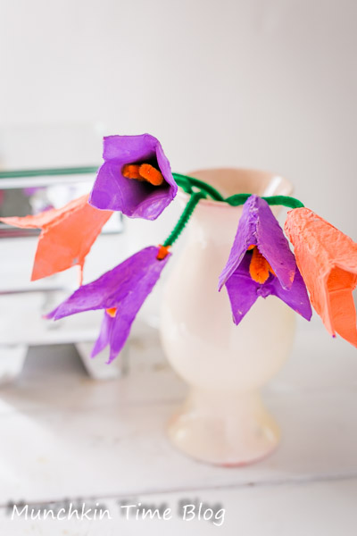 Earth Day Craft for Kids - Egg Carton Tulip Flowers