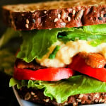 Tomato Bacon Egg Open Faced Sandwich Recipe by Love Keil -- www.munchkintime.com #sandwichrecipe