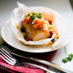 Oven Baked Alaskan Cod Parcels with Roasted Vegetables