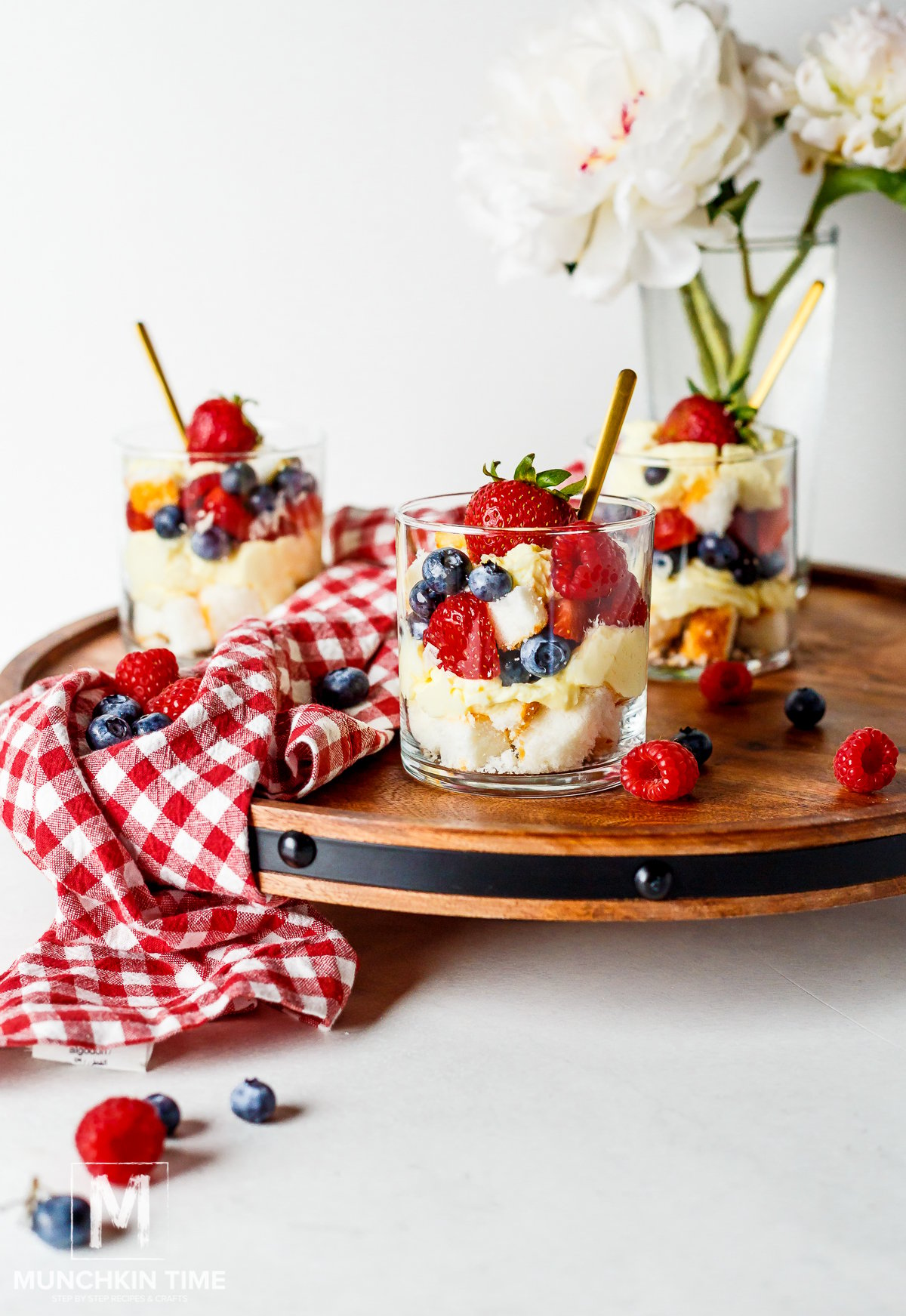 Summer berry trifle ingredients