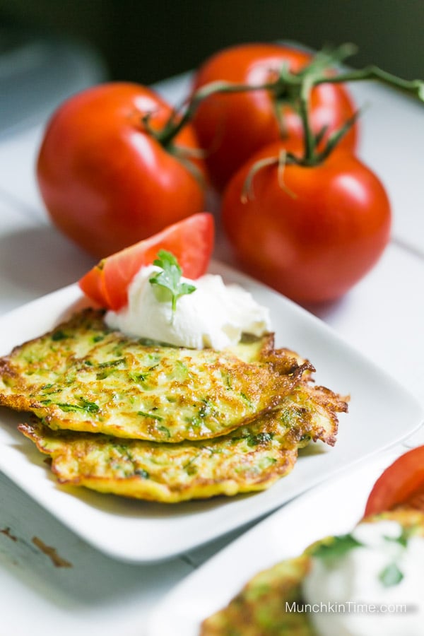 Delicious and Healthy Zucchini Pancakes Recipe from www.munchkintime.com