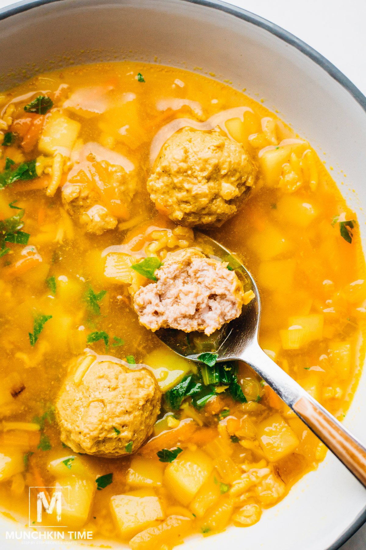 Chicken Meatball Soup Recipe with Rice