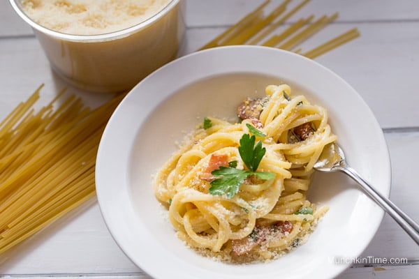 Less than 20 Minute Pasta Carbonara Recipe