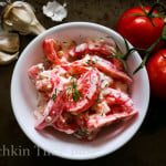Tomato Salad with Greek Yogurt and Cheese