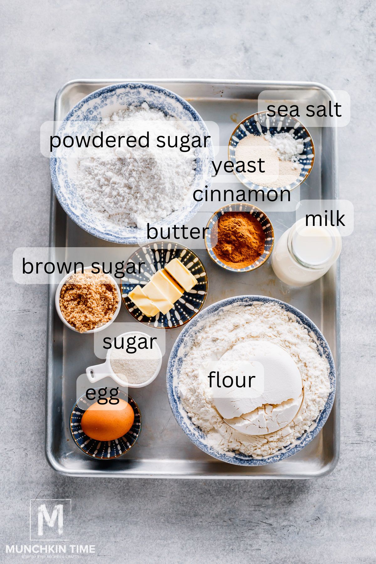 ingredients for 1 Hour Cinnamon Rolls