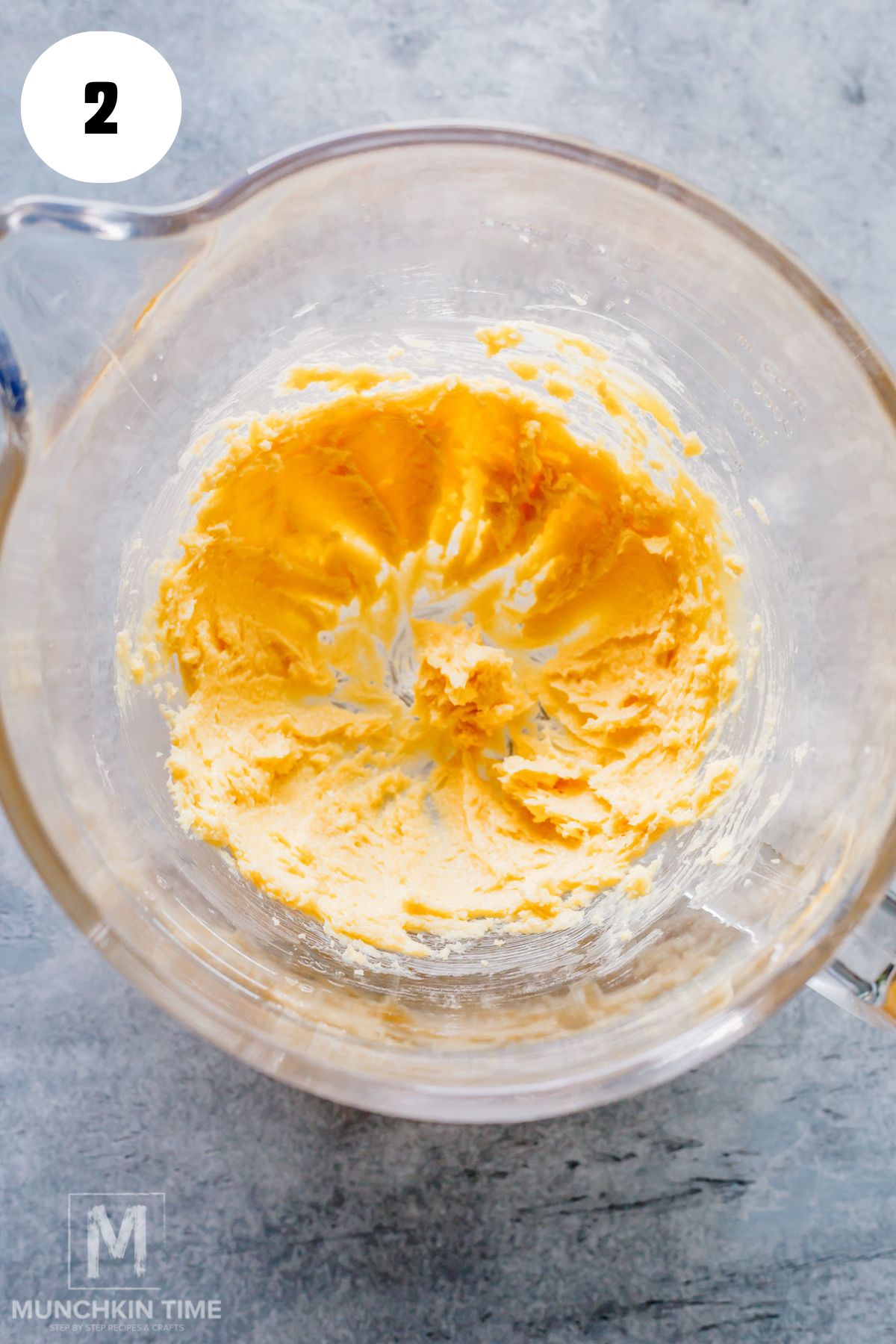 butter creamed with sugar.