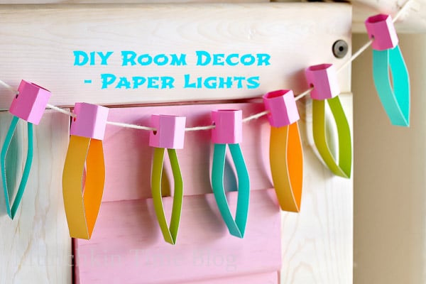 These construction paper craft made of colorful paper, yarn and paper glue.