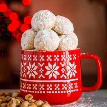 Russian Tea Cakes (Easy Hazelnut Cookies Recipe Without Eggs)