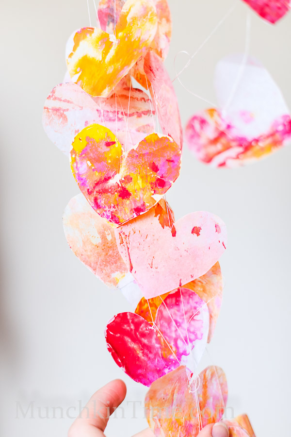 DIY Melted Heart Room Decor by Munchkintime-- - www.munchkintime.com #diy #valentinesday