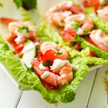 Healthy and delicious Shrimp Lettuce Wraps