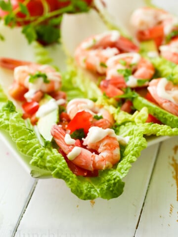 Healthy and delicious Shrimp Lettuce Wraps