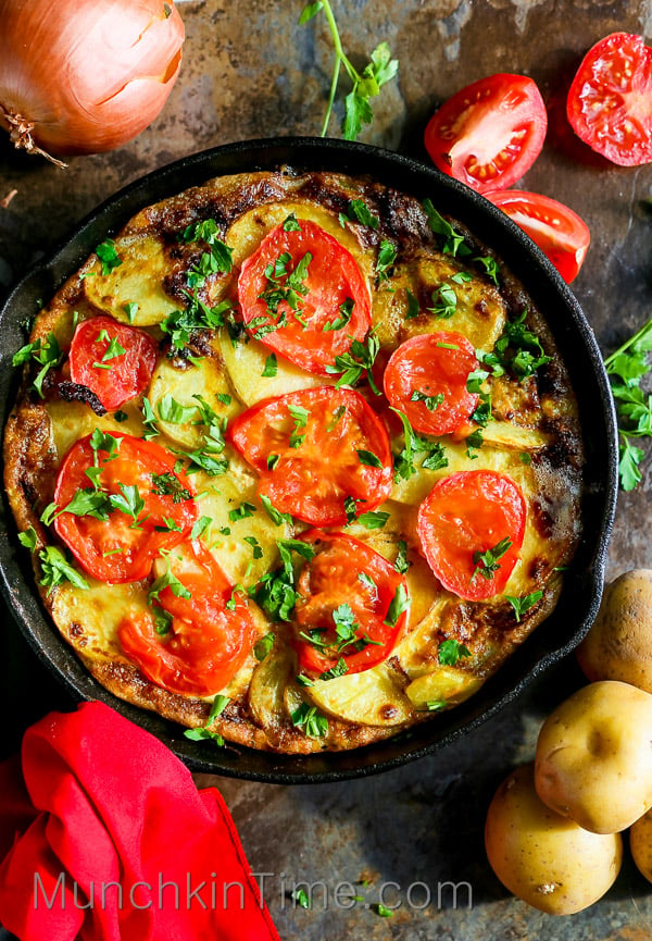 5 Ingredient Spanish Omelette Recipe so easy to make, it will be perfect for Sunday Brunch