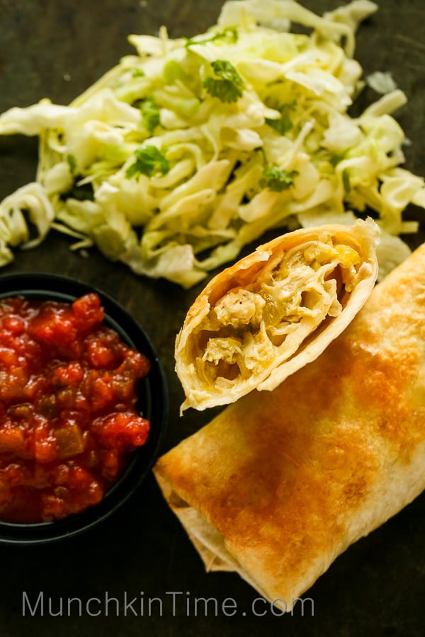 Easy-30-Minute Chicken Chimichanga Recipe - Munchkin Time