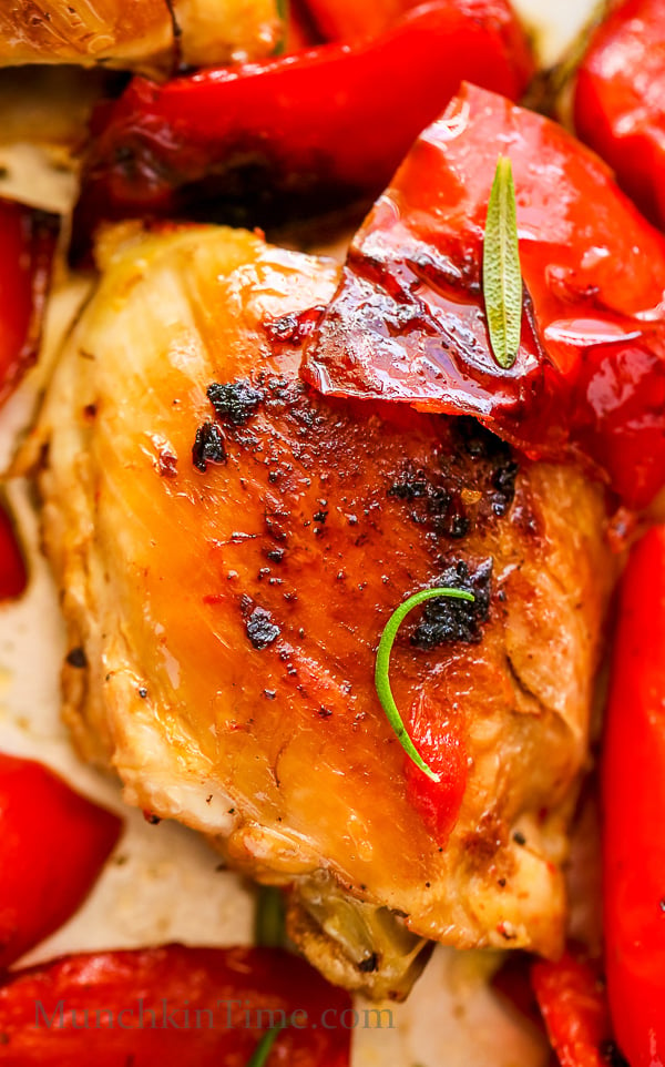 Caramelized Rosemary Chicken Thighs Recipe - delicious dinner ready in just 30-minutes -- http---www.munchkintime.com- #30minutemeal #rosemarychickenrecipe