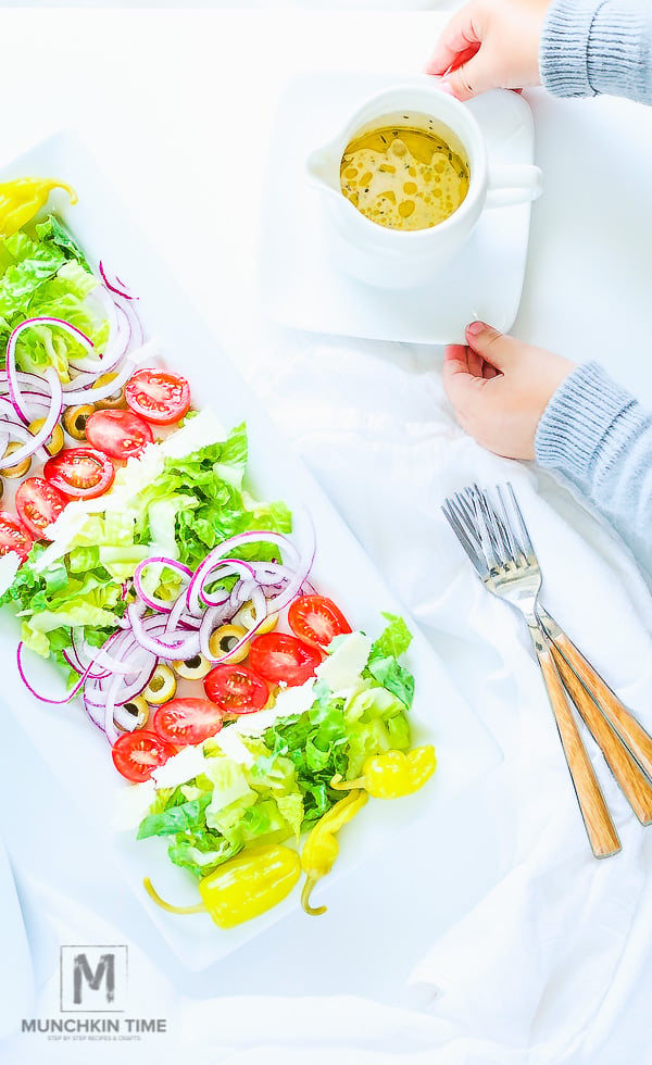Easy and Super Delicious Italian Salad Recipe #TasteofItaly - MunchkinTime.com