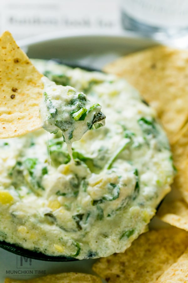 Out of this world delicious Spinach Artichoke Dip - cooked in crock pot!