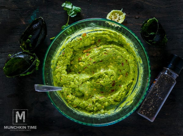 Guacamole Recipe Simple tailgate party food! Made of ripe avocados, jalapeno, tomatoes on the wine, onion, freshly squeezed lime juice and lots of cilantro. Game on baby!