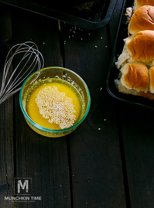 melted butter for brushing sliders.