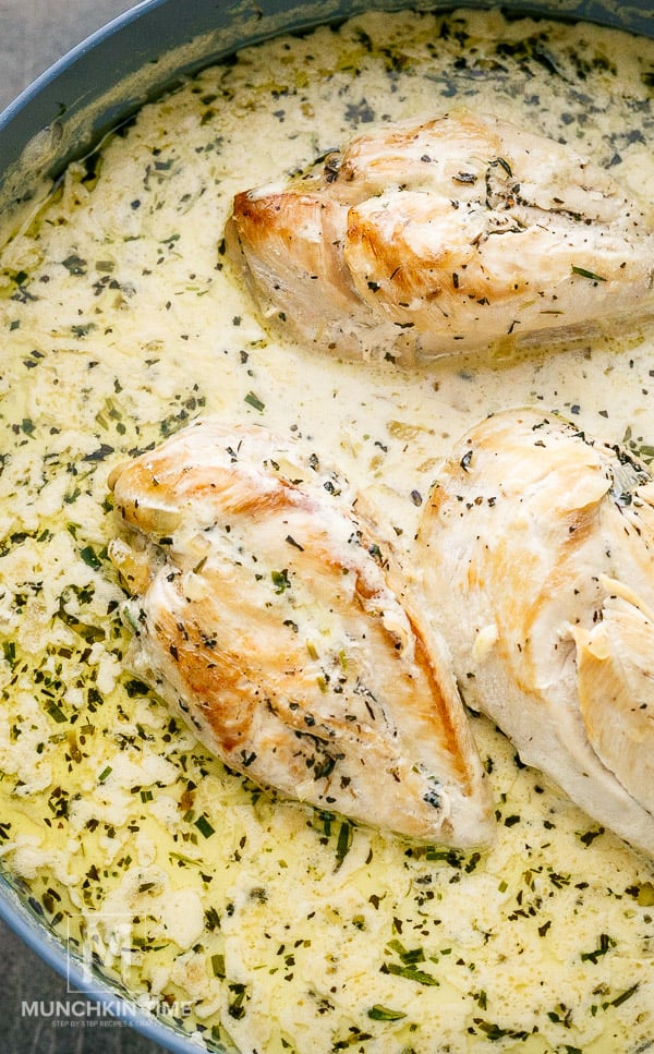 Easy Creamy Chicken Tarragon Recipe - munchkintime.com