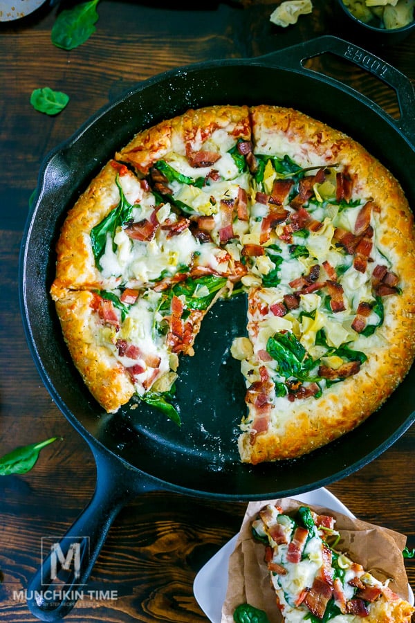 Bacon Spinach Artichoke Pizza Recipe - It Is So Good!!!
