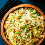 Easy Fried Rice Recipe with Green Onion - so easy and super delicious, perfect sidedish for dinner or lunch.
