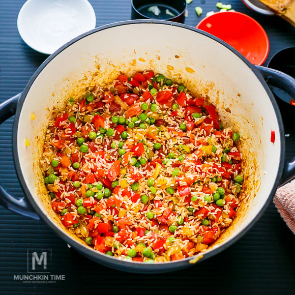 Easy Chicken Thighs Spanish Rice Recipe - an easy dinner idea! 