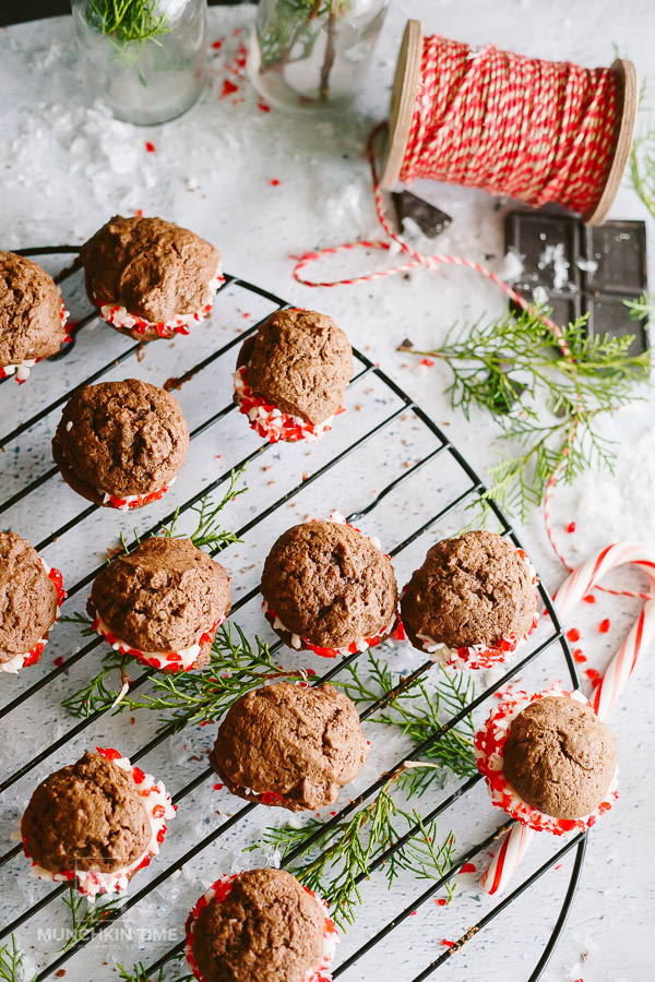 CHRISTMAS Cookies Whoopie Pie Recipe - delicious Christmas Cookies to put in the stocking or to deliver to your neighbors. They are so good!