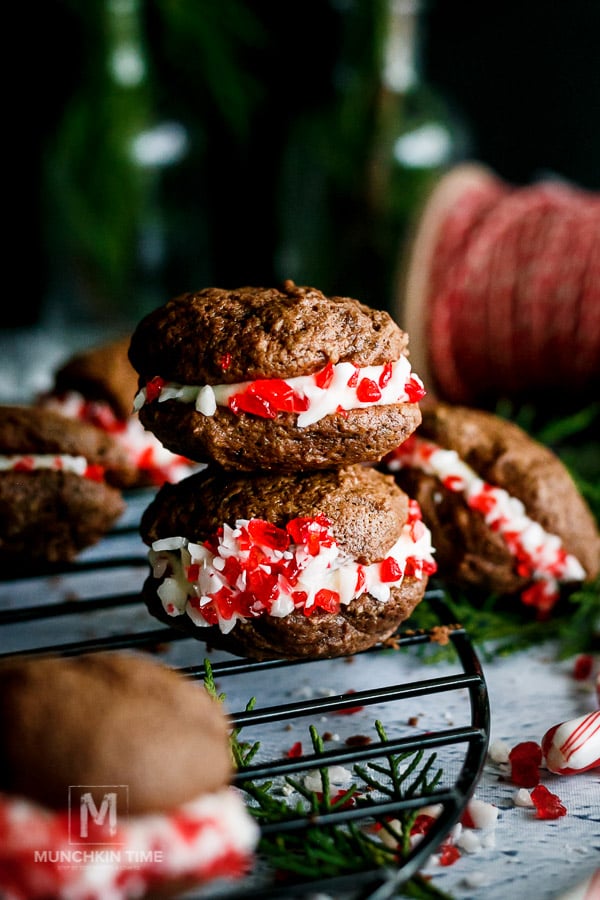 CHRISTMAS Cookies Whoopie Pie Recipe - delicious Christmas Cookies to put in the stocking or to deliver to your neighbors. They are so good!