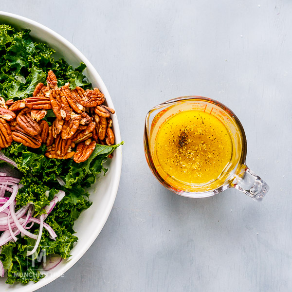Healthy Pomegranate Kale Salad Recipe from Munchkintime.com