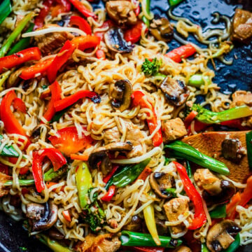 pork stir fry with sweet red chili sauce