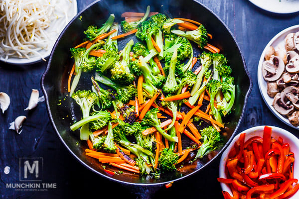 saute broccoli and carrot