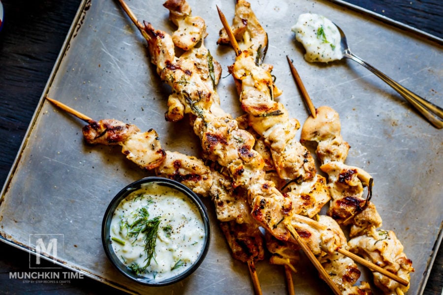 Best Chicken Thigh Marinade - Greek Shish Kabobs Recipe 