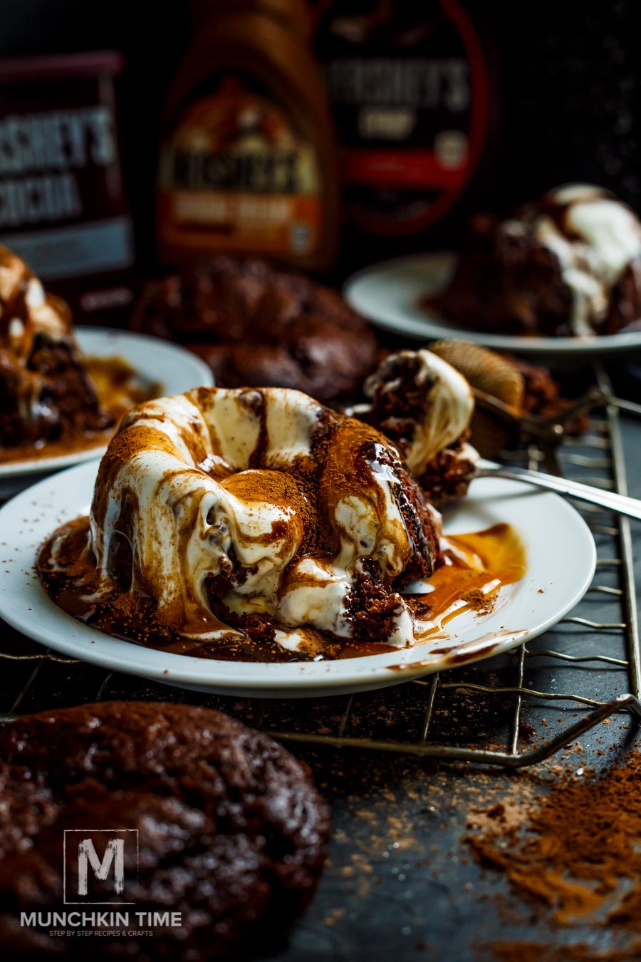 The Best Chocolate Cake a.k.a Molten Lava Cake on a plate.