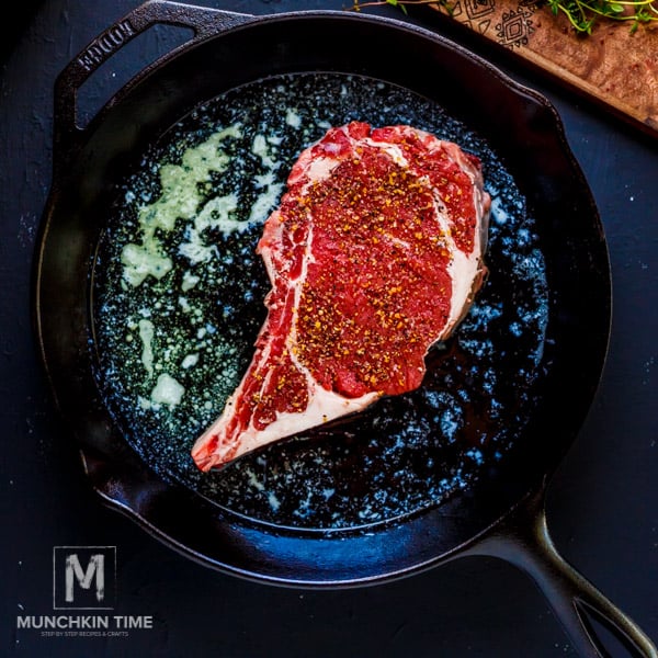 Place steaks in the skillet