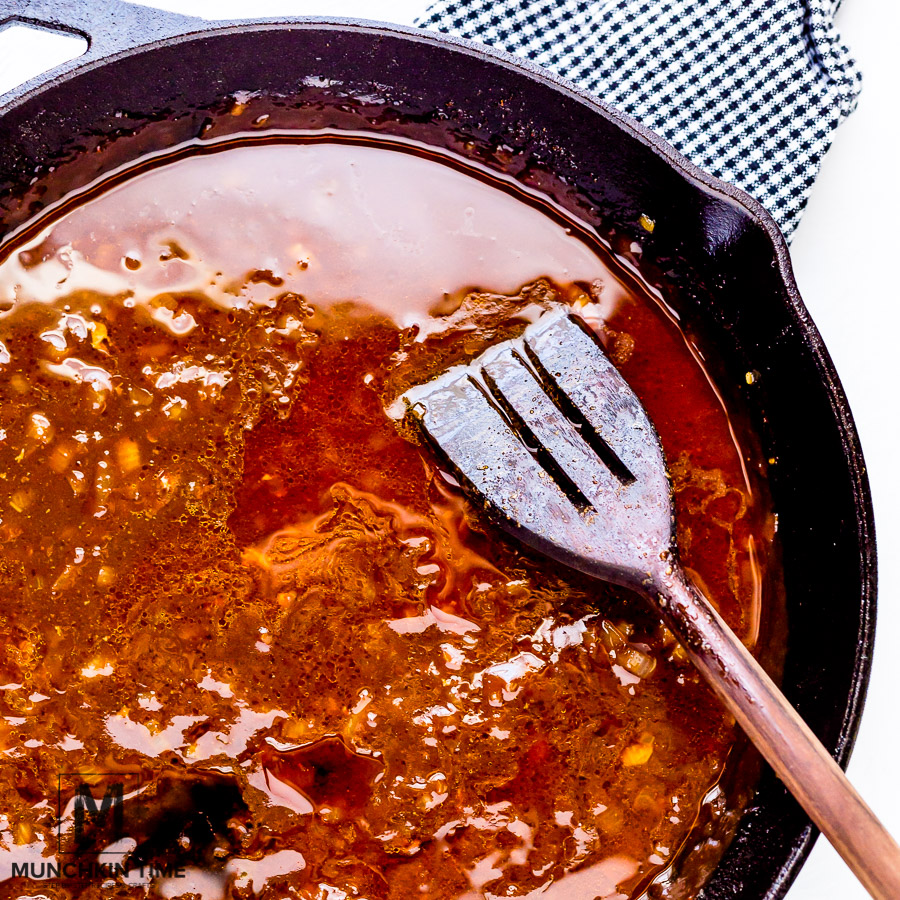 Homemade bbq sauce - Stir in ⅔ cup of ketchup, ⅓ cup of water, 3 tablespoons molasses, 1 tablespoon of Worcestershire sauce and 1 tablespoon of Dijon mustard. Stirring continuesly cook until sauce thickens, about 3-5 minutes.