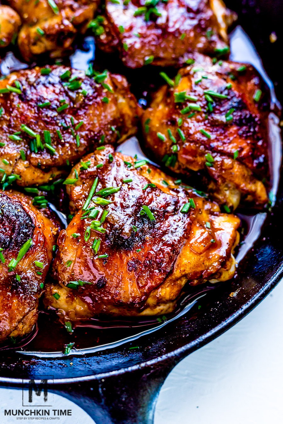 Baked Chicken Thighs Recipe - an easy BBQ Chicken in oven.