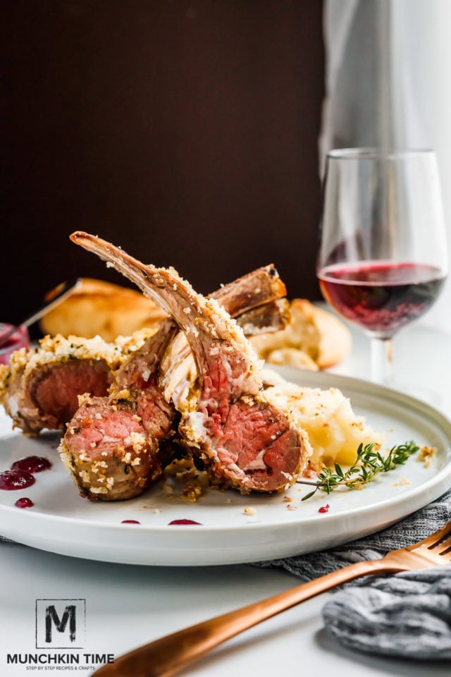 Lamb Chops in Oven with Red Wine Sauce - Munchkin Time