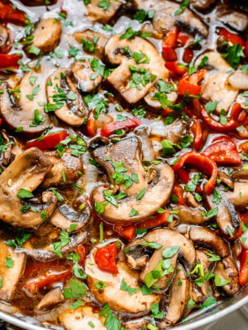 Marinated Mushrooms easy and quick side dish recipe.