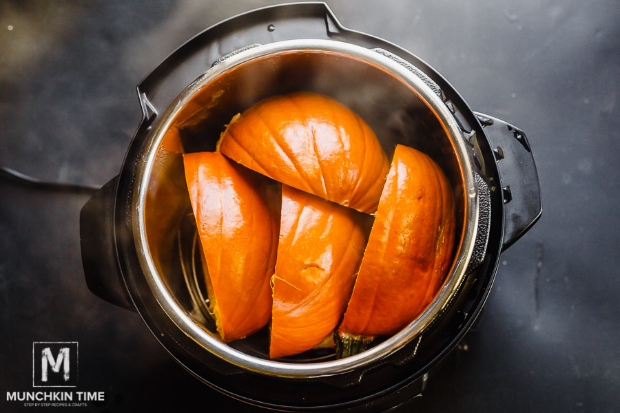 Pumpkins inside the instant pot. 