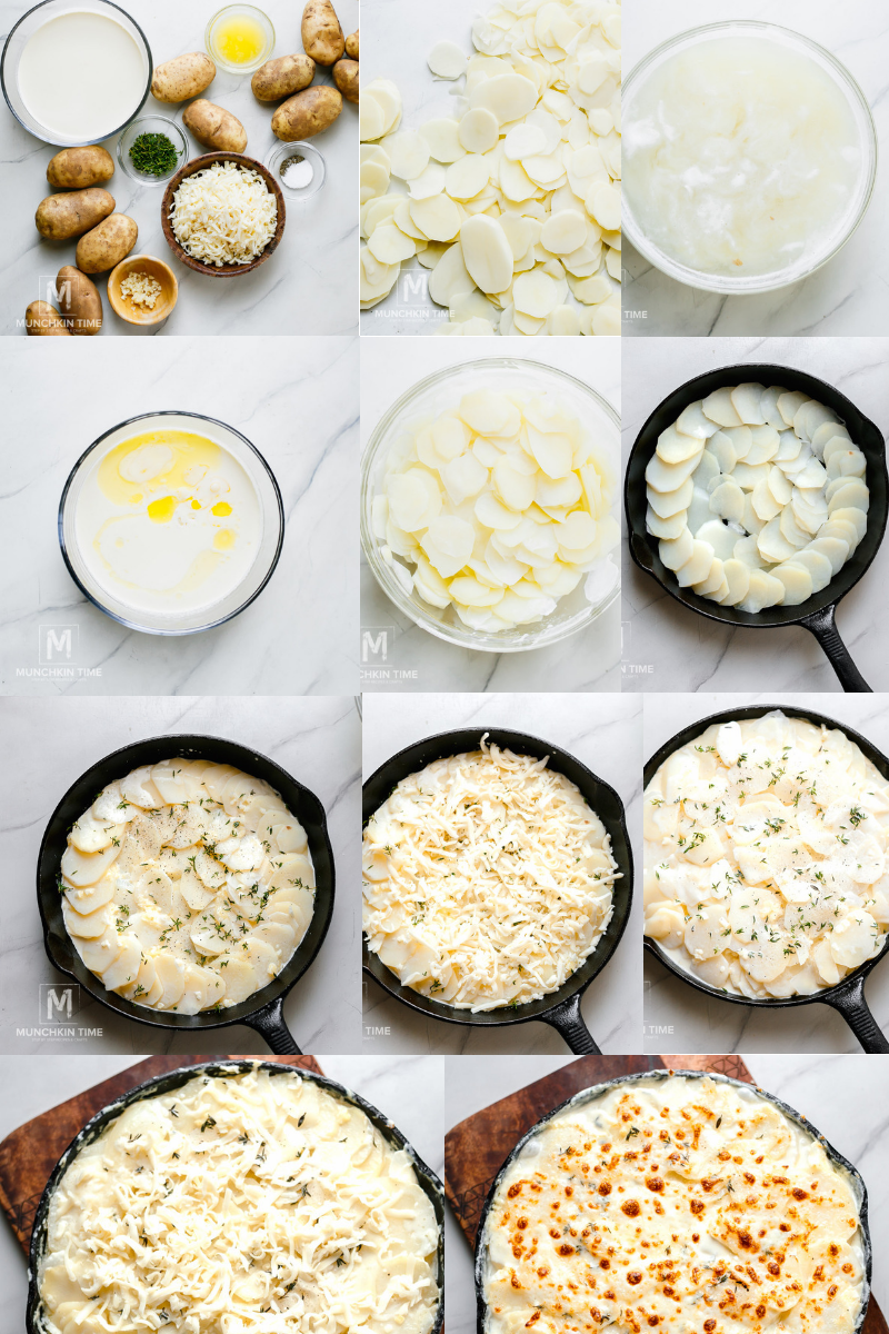 Step by step pictures of how to make Scalloped Potatoes Recipe