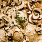 Easy Creamy Chicken Thigh Mushroom Casserole Recipe - Onto the same casserole with chicken thighs add sliced mushrooms and pour the hot sauce over the chicken thighs, bake for 10 - 15 minutes, uncovered. Broil on high heat for 3-5 minutes.