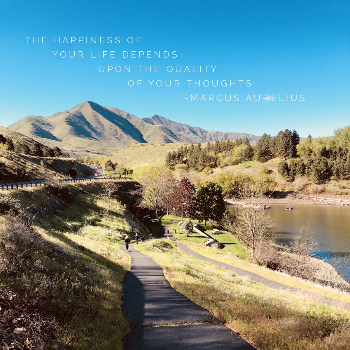The happiness of your life depends upon the quality of your thoughts. Quote 